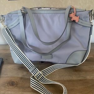 Radley gray nylon tote with Crossbody strap EUC